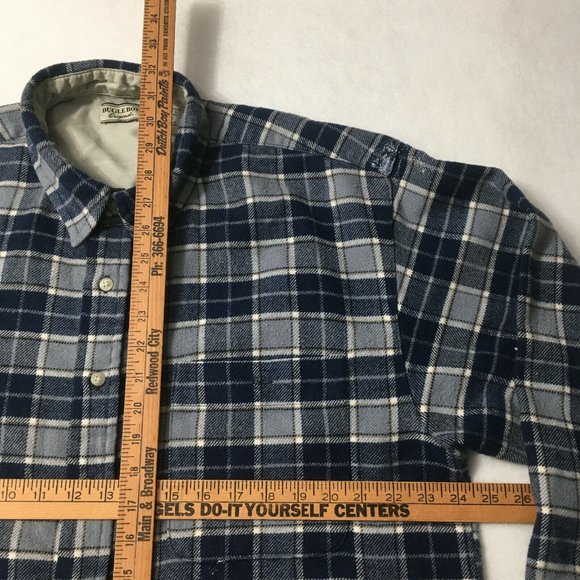 #EE Bugle Boy Originals Casual Long Sleeve Plaid Shirt Mens XL X-Large spackled - Picture 4 of 8